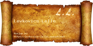 Levkovics Lelle névjegykártya